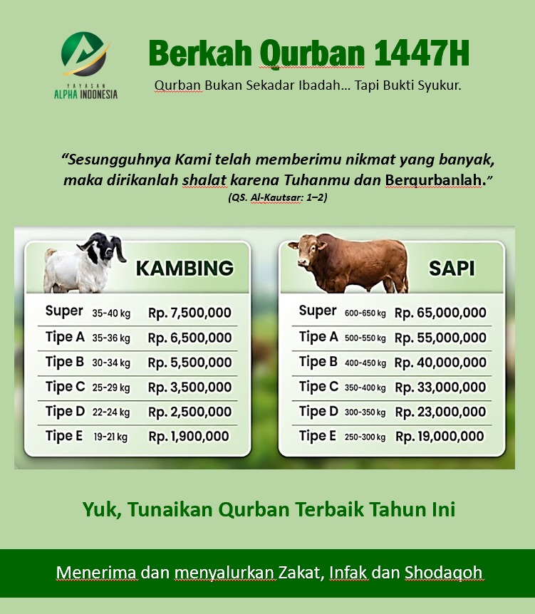 Hewan Qurban 2026 Lebih Baik di Panti Asuhan Yang Lebih Membutuhkan
