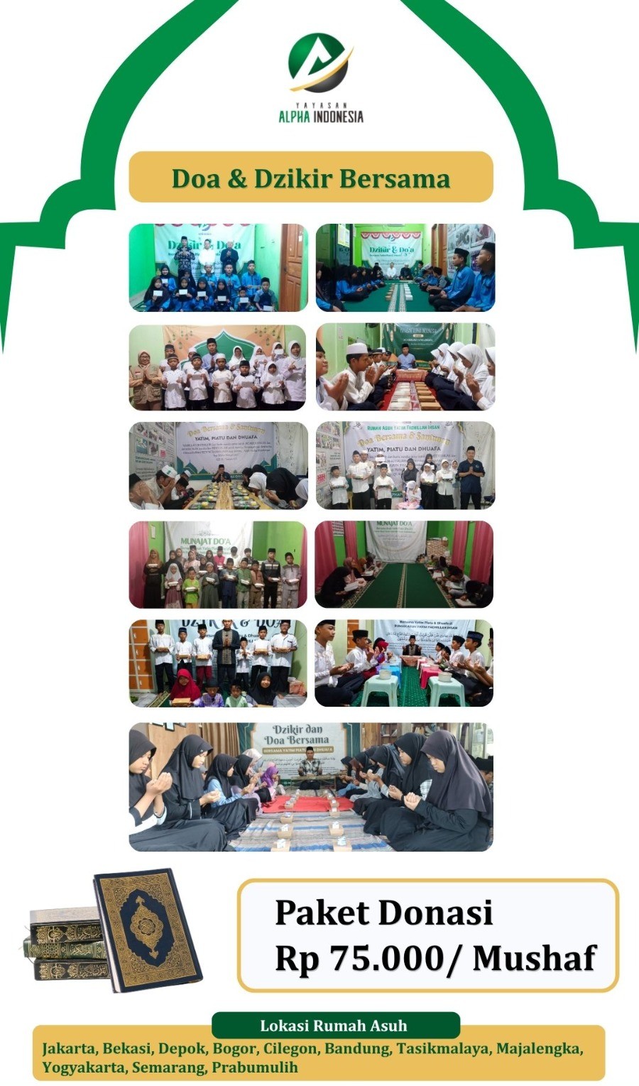 Asrama Yatim dan Dhuafa Yayasan Alpha Indonesia