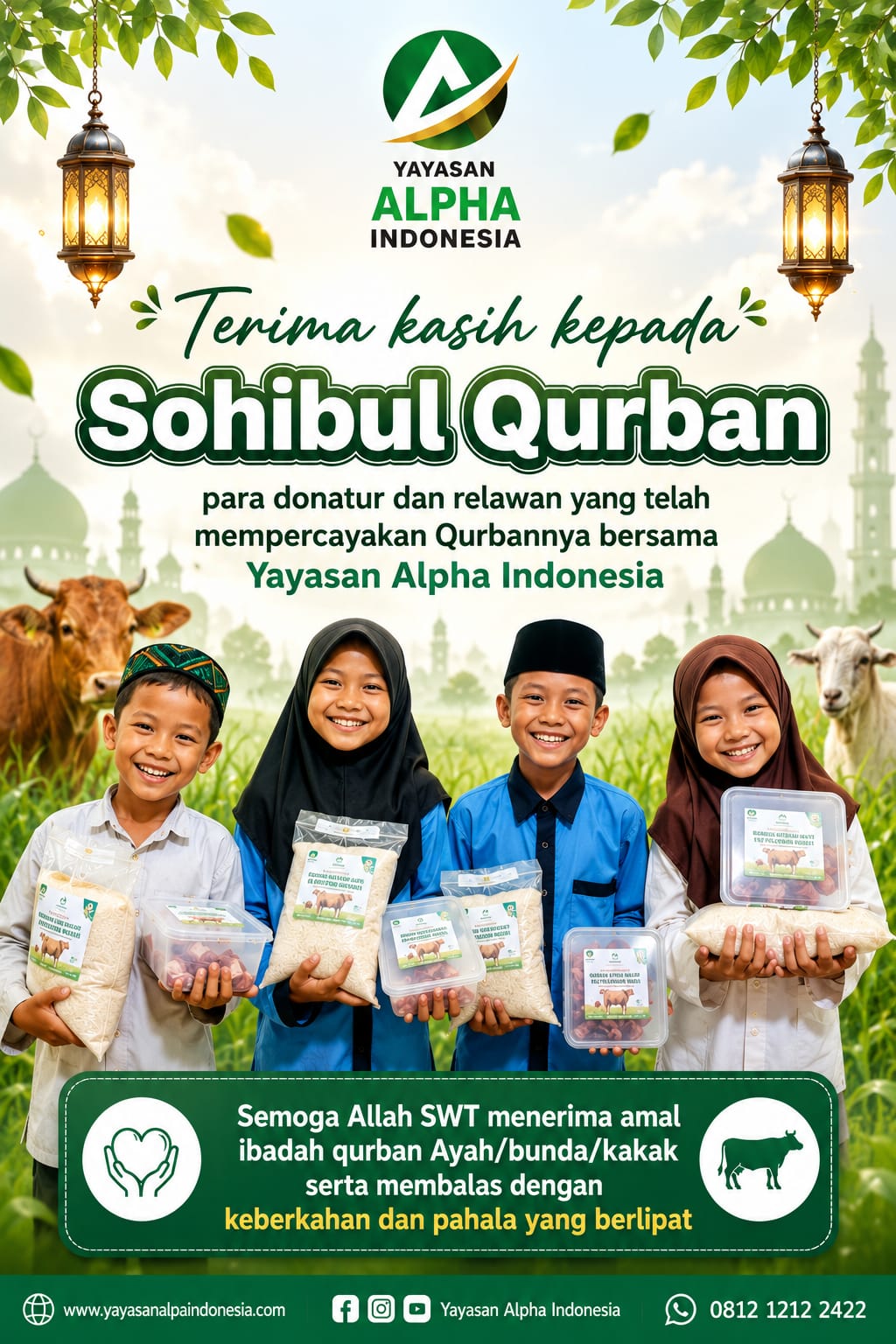 Terima Kasih Kepada Shohibul Qurban di Yayasan Alpha Indonesia Cilegon Banten Semoga ALLAH Meridhoi Aamiin 🤲