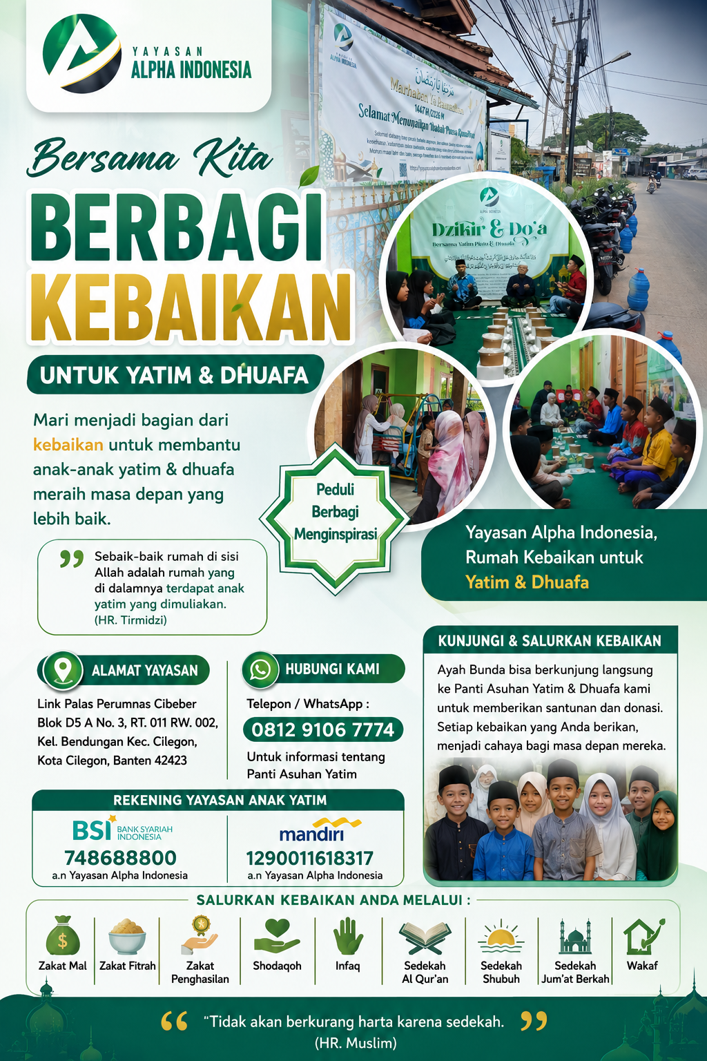 Alamat Panti Asuhan Yatim Yayasan Alpha Indonesia