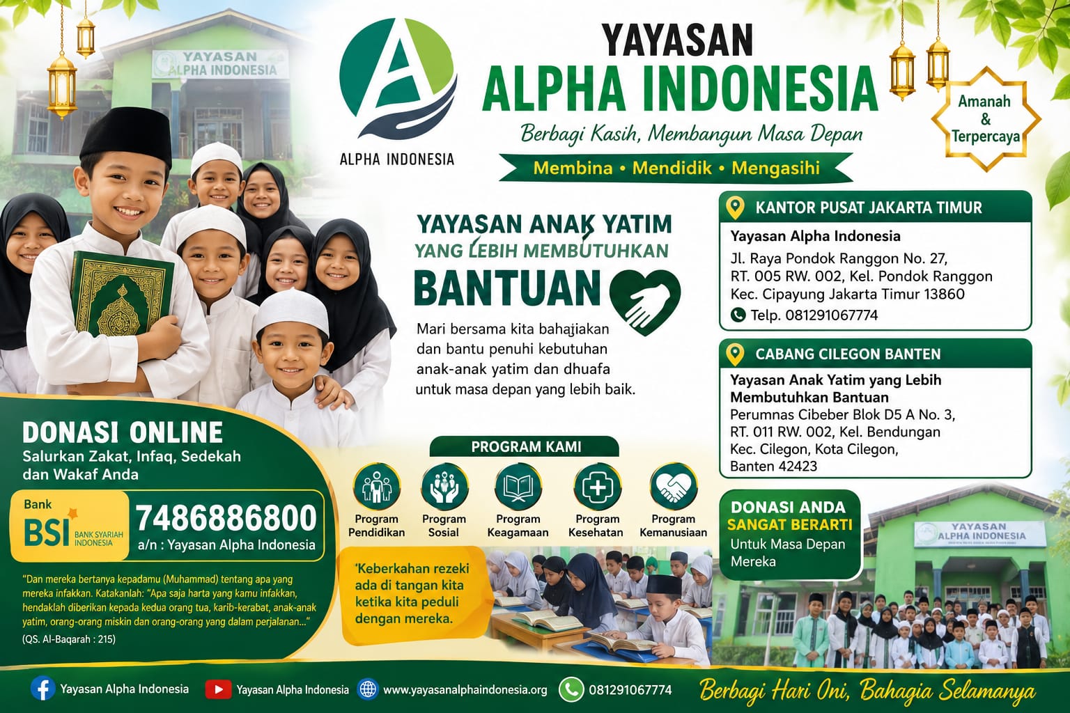 Yayasan Anak Yatim Panti Asuhan Anak Yatim Alpha Indonesia