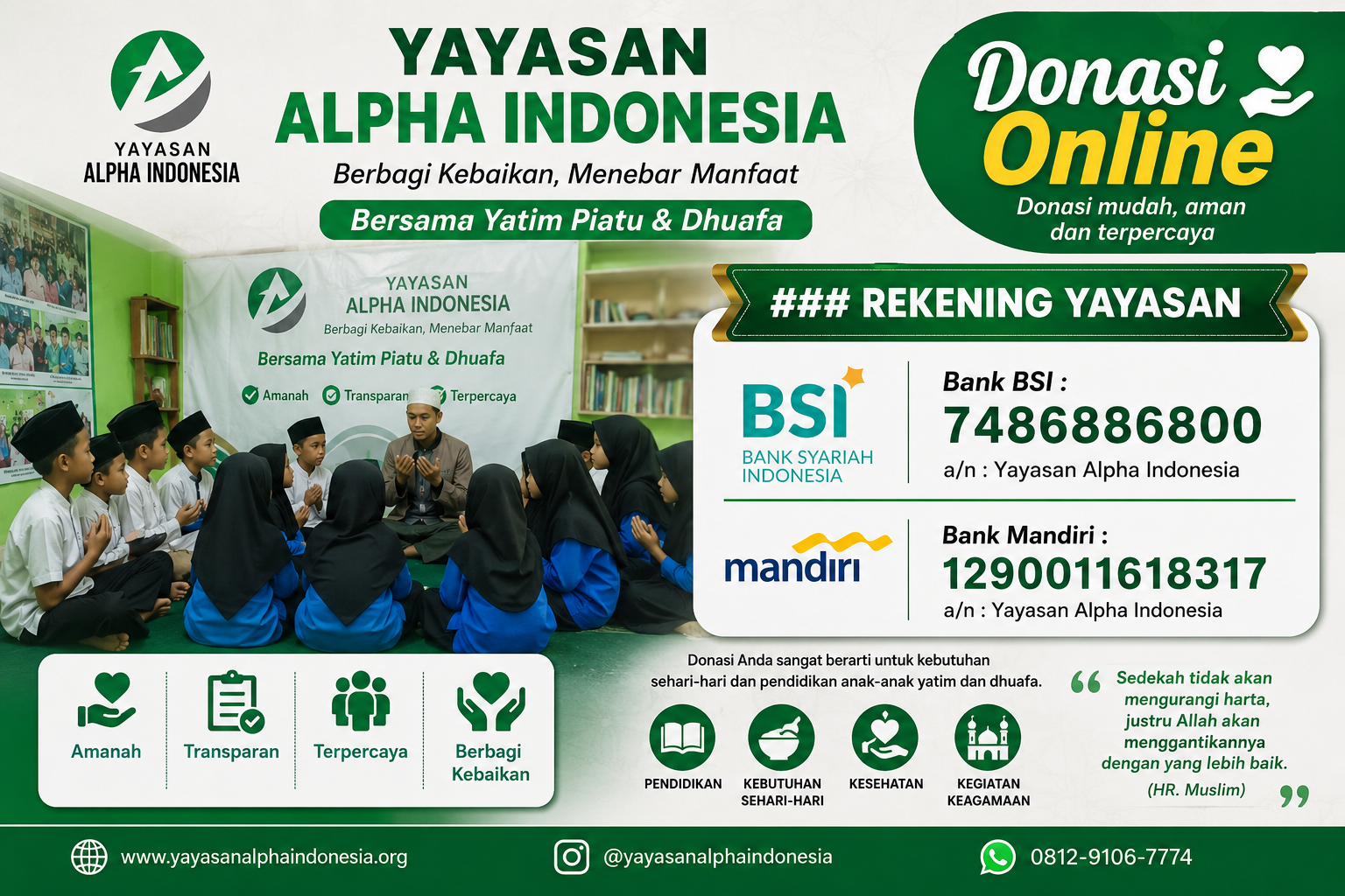 Panti Yatim Indonesia ( YAI ) Yayasan Alpha Indonesia