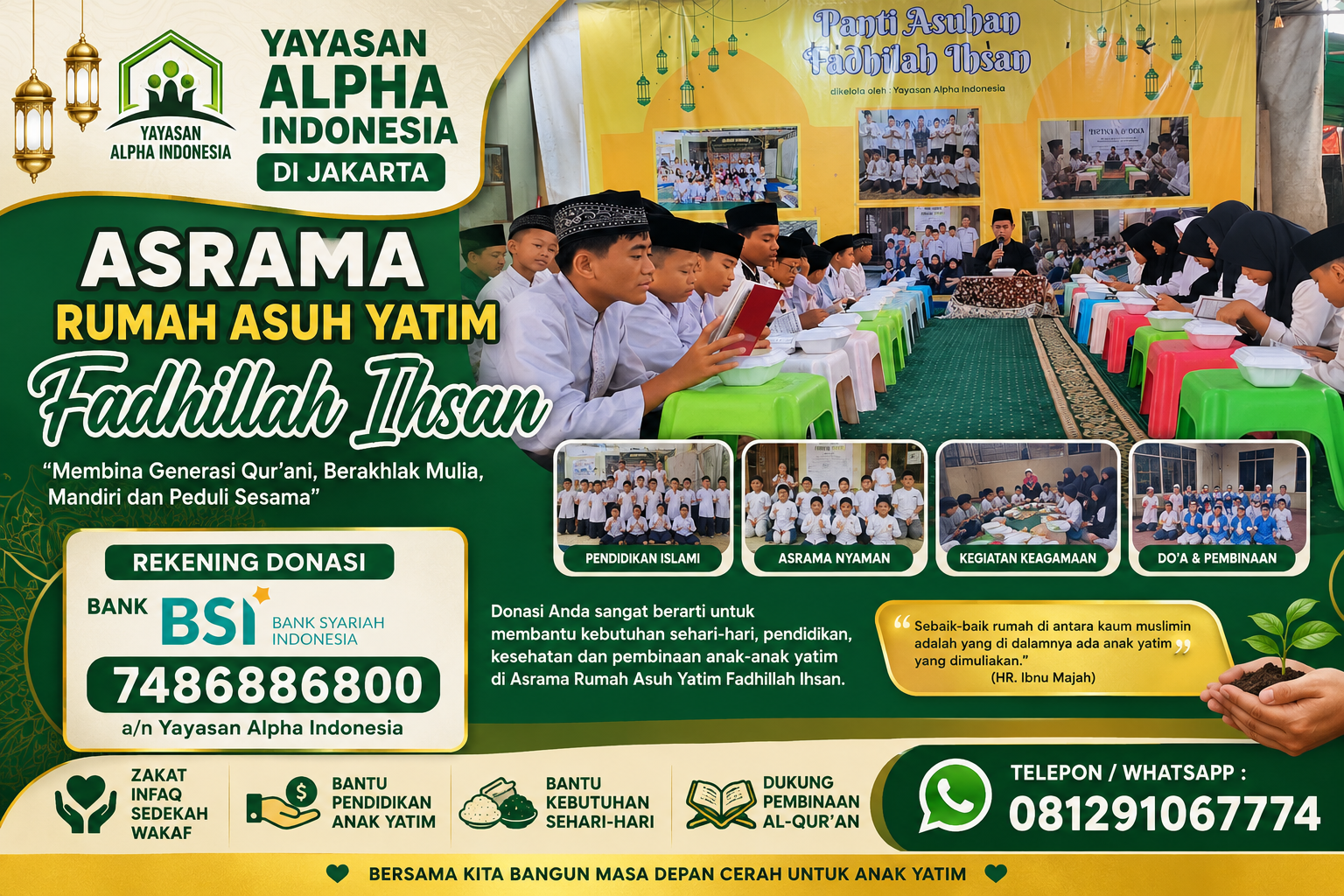 Panti Yatim Alpha Indonesia di Jakarta